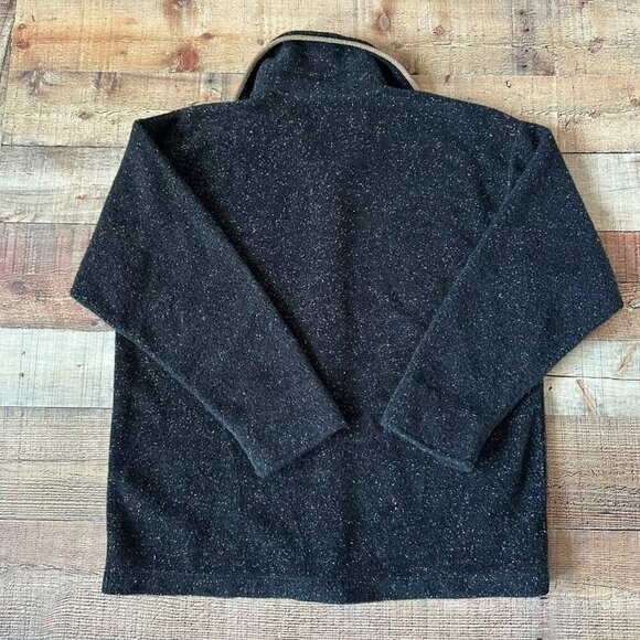 Vintage ALPS Black Speckled Jacket With Front Pockets & Button Closure - Size L - Picture 4 of 6